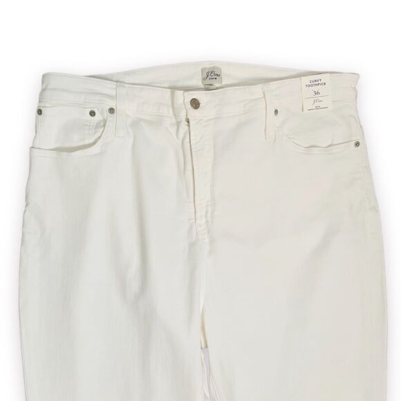 JCREW Curvy Toothpick White Jeans Skinny High Rise 36 (Size 22) - Picture 5 of 13